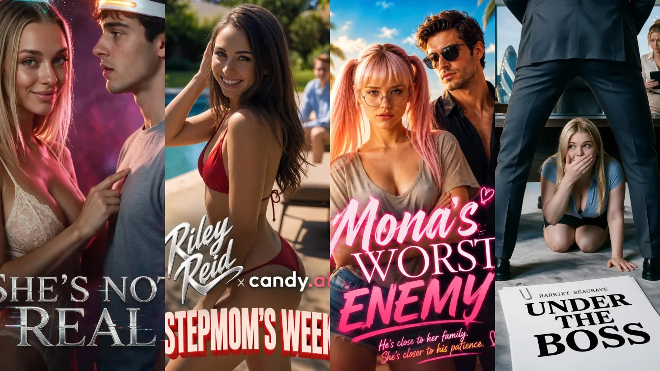 The best Candy AI Shorts series, shown as posters