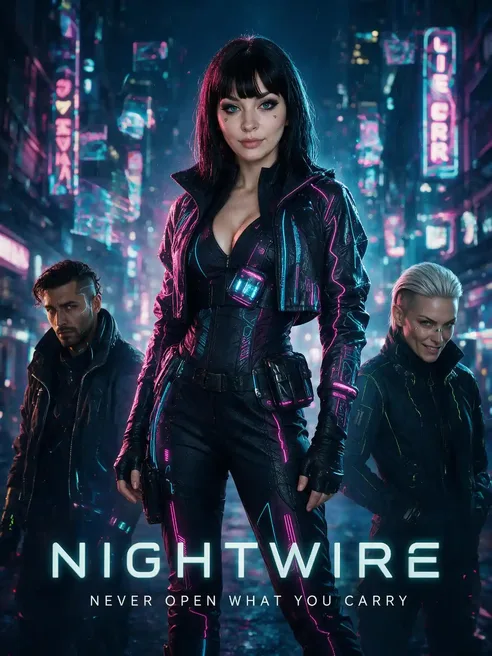 Poster for NightWire, a Candy AI Shorts series